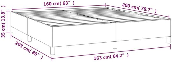 Bettgestell Dunkelgrau 160x200 cm Stoff [347174] Bild 9