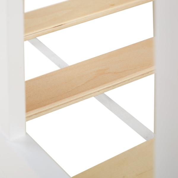 Hochbett mit Lattenrost 90x200 Turm Rutsche Stockbett Kinderbett Holz Kiefer Vorhang grau Sterne Bild 7