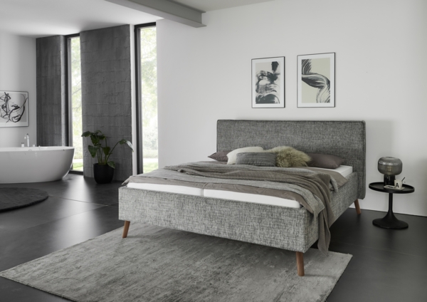 Polsterbett >Riva mit BK< Liegefläche 180x200 cm, Mouse, Stellmaß: 205x112x216cm (BxHxT)