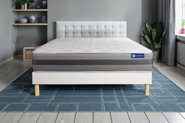 Actilatex relax Matratze 130x220 cm + Bettgestell mit Lattenrost, Härtegrad 3, Latex und Memory-Schaum, Höhe : 24 cm