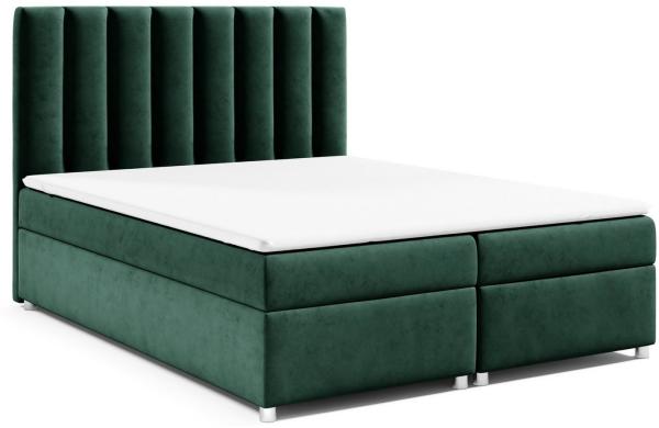 Best for Home Boxspringbett mit Bettkasten Trinity K-10 Bonellfederkern inkl. 7 cm Topper (Bonell-Matratze, gepolstertes Kopfteil, Doppelbett versch. Größen, 140x200 160x200 180x200 200x200 cm), Handwerksqualität, TOP Preis-Leistungs-Verhältnis