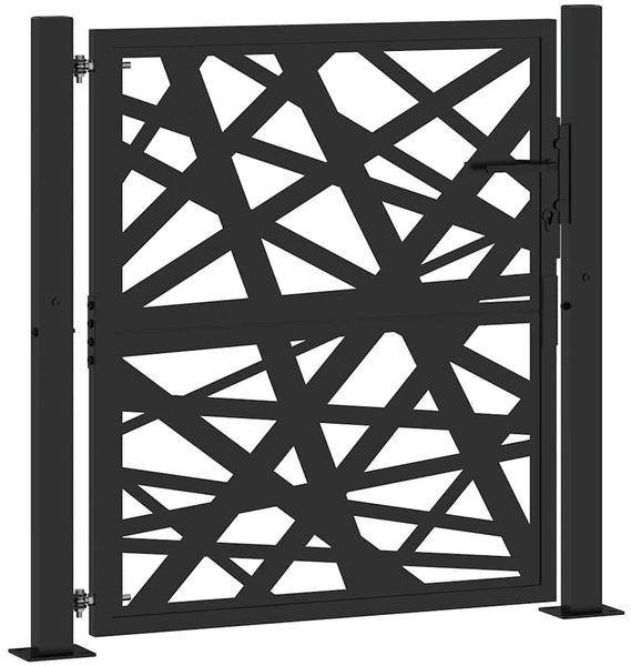 vidaXL Gartentor Schwarz 100x100 cm Stahl Lichtdesign 4100949 Bild 2