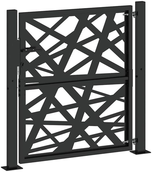 vidaXL Gartentor Schwarz 100x100 cm Stahl Lichtdesign 4100949 Bild 6