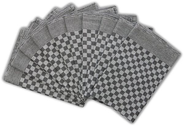 Hometex Premium Textiles Geschirrtuch Trockentuch, Profi-Küchentücher , (10er Set Geschirrtuch Grubentuch, 100% Baumwolle Zwirn, Sehr saugfähig - Premium Qualität)