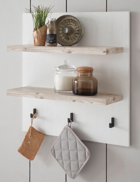 Küchenregal Rovola in Pinie weiß Landhaus 60 x 65 cm