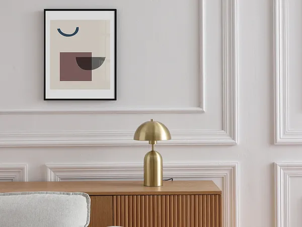 Vente-unique - TANTA Table lamp Metall Gold - B 20 cm x H 35,5 cm x L 20 cm
