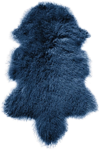 Lammfell Tibet Farbe: Blau | Größe: 90-100