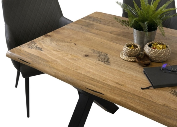 SAM® Baumkantentisch Panther, Mangoholz, Baumkante, verschiedene Metallgestelle Bild 3