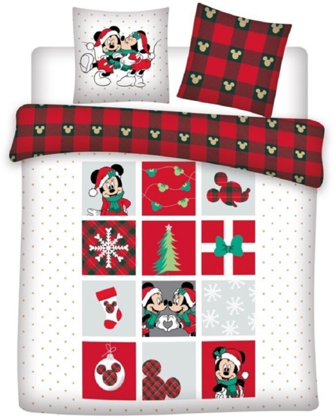 Disney Minnie Mouse Doppelbettwäsche Set – 1x Deckenbezug 240x220 cm & 2x Kissenbezüge 65x65 cm