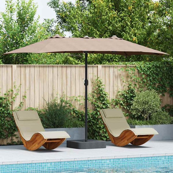 vidaXL Garten-Sonnenschirm Taupe 385 x 209 x 244 cm 42003278