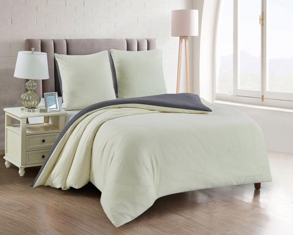 Buymax Bettwäsche Fleece Bettbezug-Set Winterbettwäsche Uni, Fleece, 2 teilig, 155x220 cm, Bettwäsche kuschelig warm für Winter, uni, Wendebettwäsche