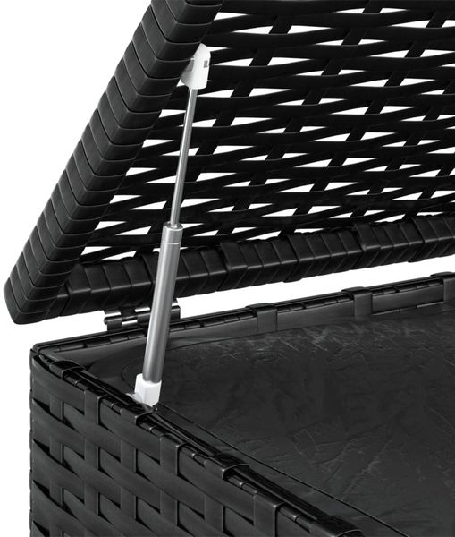 vidaXL Garten-Kissenbox PE Rattan 100x49x103,5 cm Schwarz 317223 Bild 5