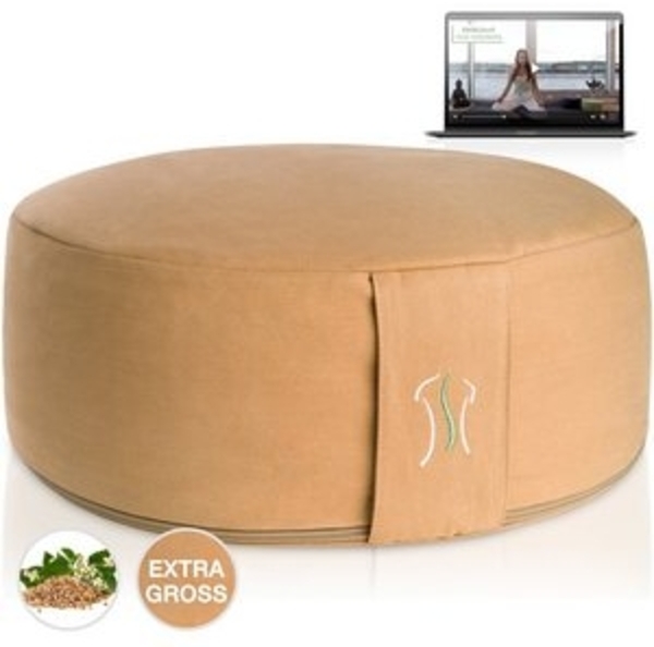 BACKLAxx® Meditationskissen Rund, H: 15cm im Set (inkl. gratis Videokurs), unifarben Bild 6