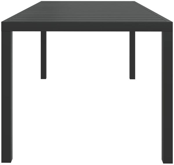 vidaXL Gartentisch Schwarz 185x90x74 cm Aluminium und WPC 42792 Bild 3