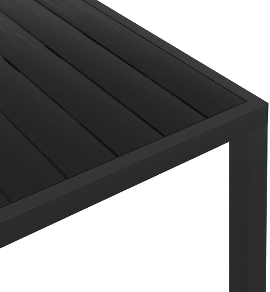 vidaXL Gartentisch Schwarz 185x90x74 cm Aluminium und WPC 42792 Bild 4