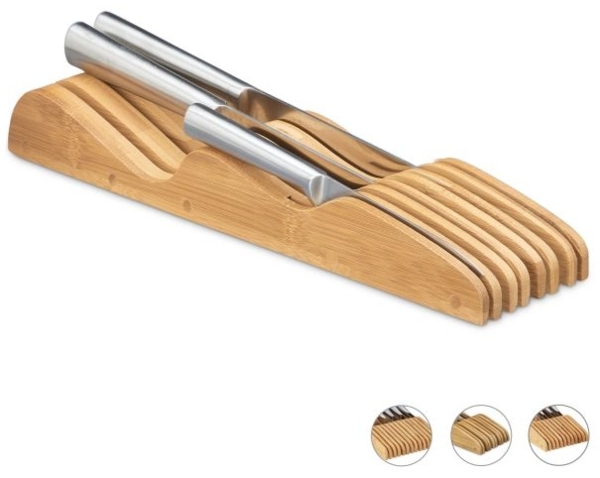Messerblock Bambus für Schublade