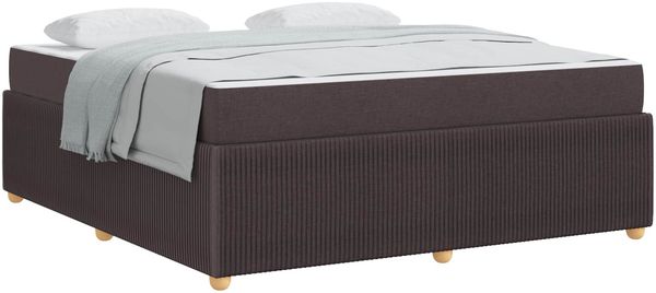 vidaXL Bettrahmen mit Matratze Dunkelbraun 180 x 200 cm Stoff 3398421 Bild 2