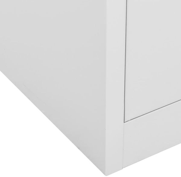 vidaXL Büroschrank Hellgrau 90 x 40 x 102 cm Stahl [336406] Bild 9