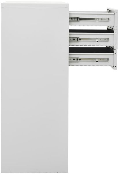 vidaXL Büroschrank Hellgrau 90 x 40 x 102 cm Stahl [336406] Bild 4