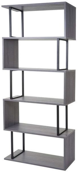 MCW Bücherregal MCW-A27-b, Oberfläche mit 3D Struktur, Viel Stauraum, Inklusive Bodenschoner