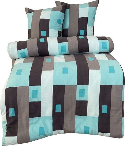 Visaggio Bettwäsche Winter Fleece Bettbezug flauschig warm, Fleece, 3 teilig, Thermofleece kuschelig weich, Karo