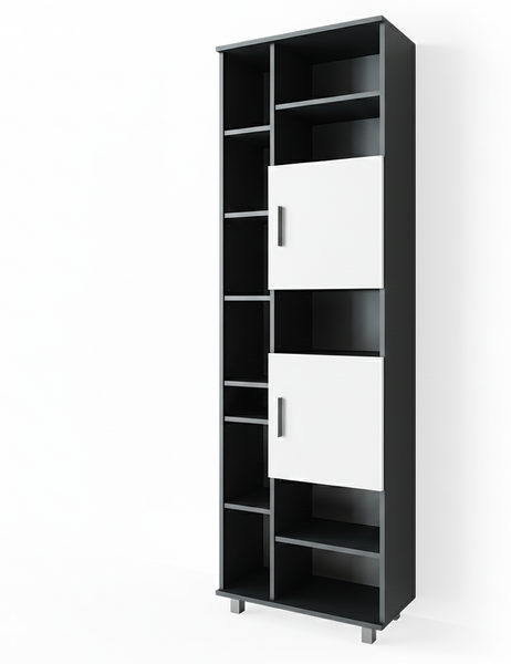 Badschrank Ilias Anthrazit/Weiß 60 x 190 cm Vicco