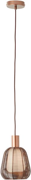 Brilliant Lampe Wallace Pendelleuchte 1-flammig Kaffee dunkel Aluminium braun 1x A60, E27, 40 W