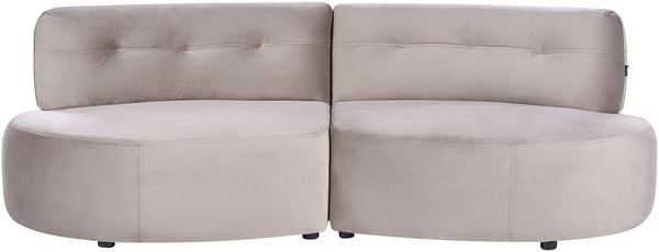 Sofa 3-Sitzer LAERDAL Samtstoff Taupe