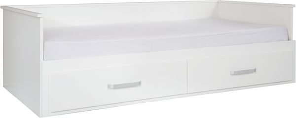 roba Tagesbett 'Moritz' 90 x 200 cm - zum Doppelbett 180 x 200 cm ausziehbar - 2 Schubladen - Weiß