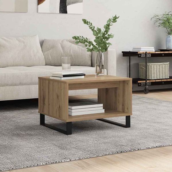 vidaXL Couchtisch Artisan-Eiche 60 x 50 x 40 cm Holzwerkstoff 879613