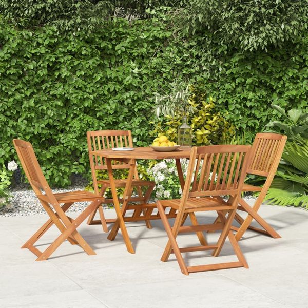 vidaXL 5-tlg. Garten-Essgruppe Massivholz Akazie 3152902