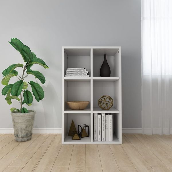 vidaXL Bücherregal/Sideboard Weiß 66x30x98 cm Holzwerkstoff 800342