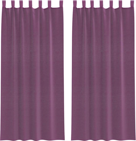 vidaXL Voile Vorhänge mit Schlaufen 2 Stk. Violett 140x225 cm 4102293