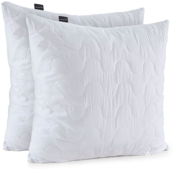 Komfortec Kopfkissen 40x80 cm 2er Set, Höhenverstellbar Gesteppt Kissen, Oeko-TEX Zertifiziert, Allergiker geeignet