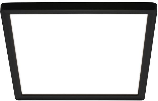 BRILONER - LED Deckenlampe mit indirektem Licht, flach, neutralweißes Licht, Lampe, Deckenleuchte, Wohnzimmerlampe, LED Panel, Küchenlampe, Deckenbeleuchtung, 24x24x3 cm, Schwarz