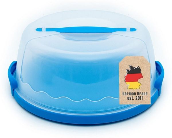 Intirilife Kuchentransportbox, Kunststoff, (2-tlg), Transportbox Tortenhaube mit Klickverschluss Transportbehälter Kuchen