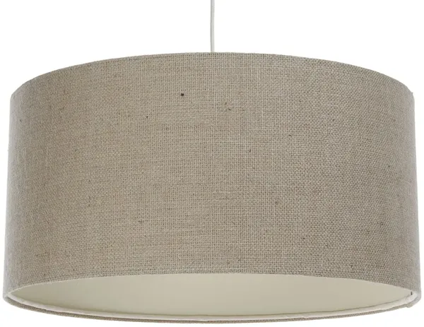 BPS Koncept 0E0-189-70 Hängeleuchte BOHO ELEGANT E27 1x40W Hanf natürlich auf PVC-Kunststoff grau H:100cm Ø70cm dimmbar