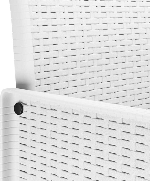 vidaXL Garten Essgruppe mit Kissen 17 pcs Weiß Poly-Rattan 3378665 Bild 7