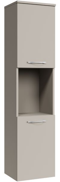 Badplaats Badezimmerschrank Montreal 30 x 30 x 131 cm Cashmere - Hoch Badschrank Mit 2 Türen
