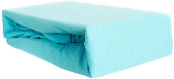 Jersey Spannbettlaken 100% Baumwolle 140-160x200 cm + 25 cm Rundumgummizug Petrol