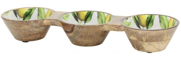 Chic Antique - 1x 3er Snackschale Dipschale Tapas Schale Zitronen 61098400