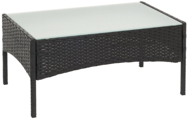 MCW Gartentisch Hamar, widerstandsfähig, stabile Glasplatte, witterungsbeständig pflegeleicht