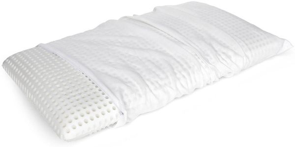 Dmora Kopfkissen Alloro, Bettkissen, Ergonomisches Produkt, Schlafzimmerkissen, Made in Italy, 70x39 h10 cm, Weiß