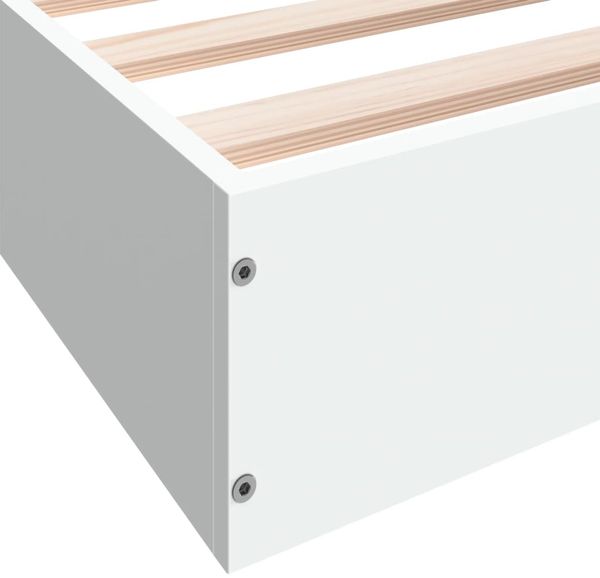 vidaXL Bettgestell Weiß 150x200 cm Holzwerkstoff 842014 Bild 8