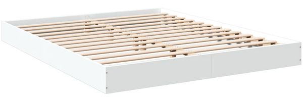 vidaXL Bettgestell Weiß 150x200 cm Holzwerkstoff 842014 Bild 3