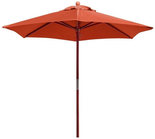 anndora-sonnenschirm Sonnenschirm 2,1m Balkonschirm Landhausschirm rund, witterungsbeständiges Polyester - mit integriertem Winddach