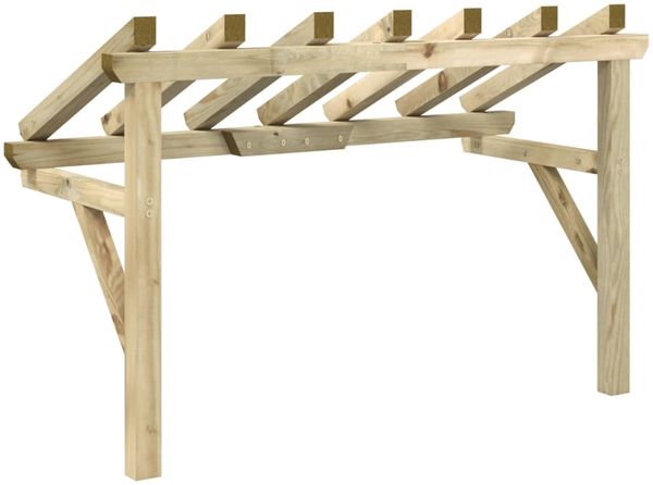 vidaXL Türvordach 200x100x100 cm Kiefer Massivholz 49454 Bild 6