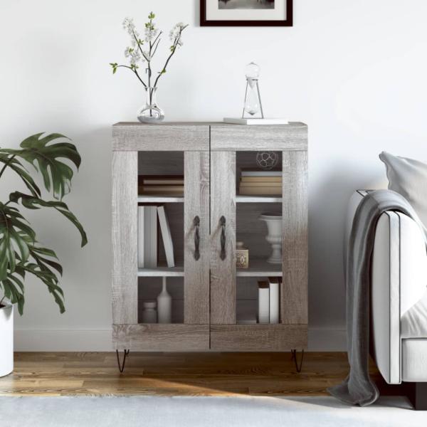 vidaXL Sideboard Grau Sonoma 69,5x34x90 cm Holzwerkstoff 827786