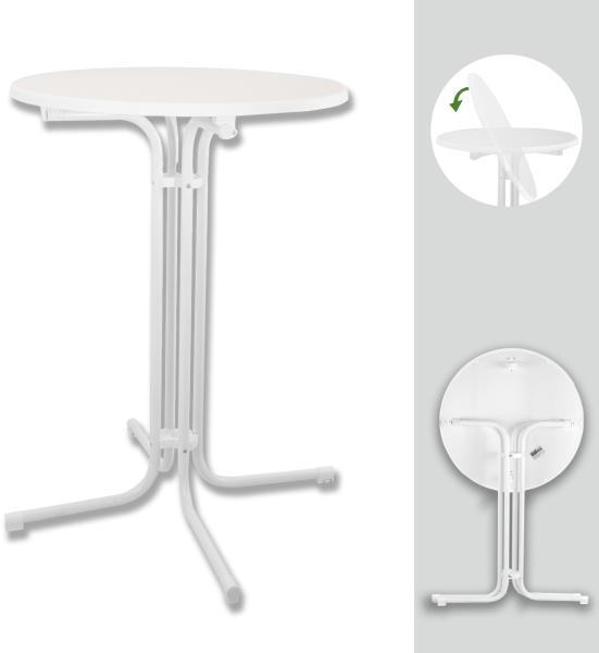 Stehtisch klappbar Ø 80 cm Höhe 110 cm Stahl Gastrotisch Partytisch Bistrotisch Gartentisch