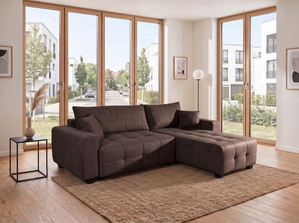 OTTO home Ecksofa Bella L-Form, B: 234 cm - OTTO. Verlässliche Qualität, Ecksofa,Schlaffunktion,Bonnelfederkern,Rückenkissen